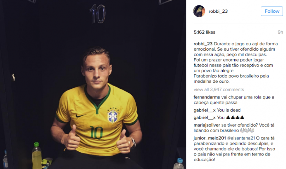 As&iacute; pidi&oacute; disculpas Robert Bauer en su Instagram. (Foto: Instagram)