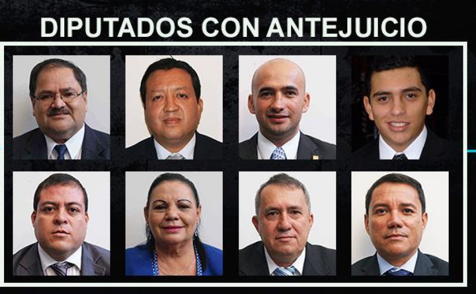 Los ocho diputados a quienes el MP present&oacute; antejuicio por el caso de la gobernadora de Alta Verapaz. (Foto: Soy502) 