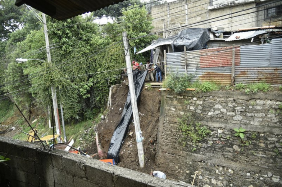 Las lluvias provocaron el colapso de una estructura. (Foto: Conred) 
