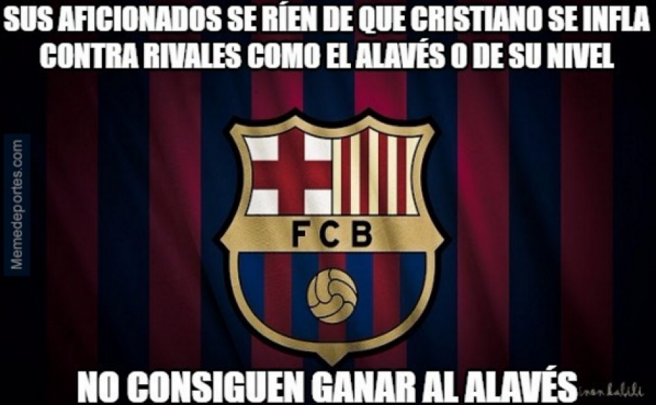El Barcelona fue v&iacute;ctima de los memes tras perder en casa. (MemeDeportes)