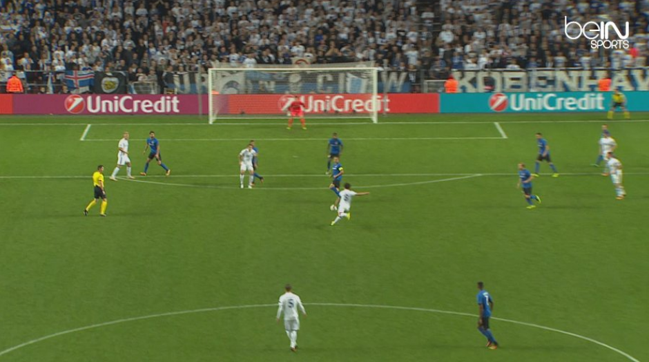 Imagen trasera del golazo. (Imagen: BeIn Sports)