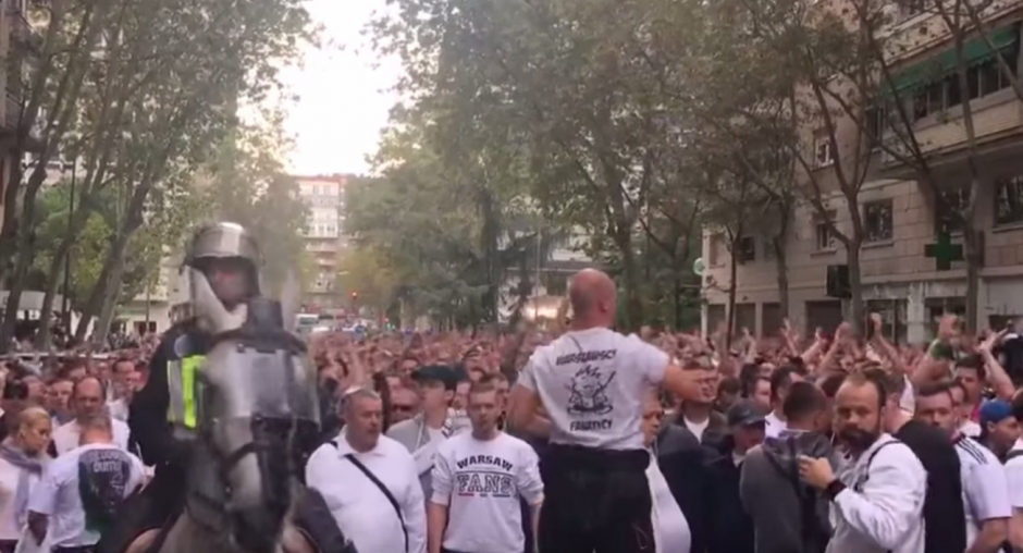 La polic&iacute;a madrile&ntilde;a dio su balance final sobre los ultras del Legia. (Foto: Twitter)