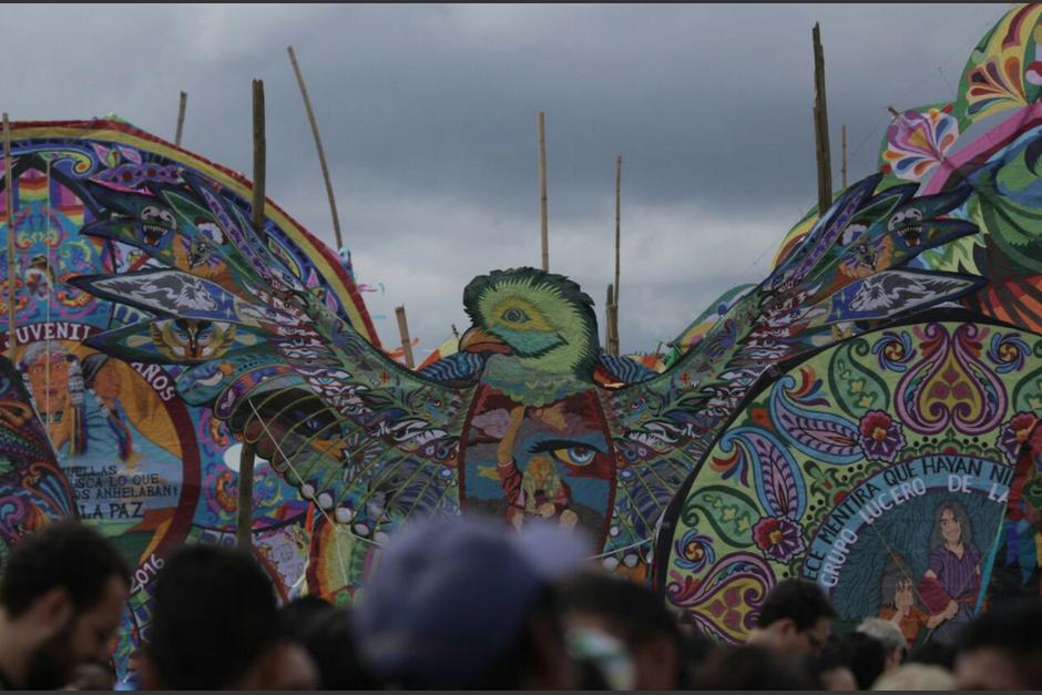 El orgullo de ser guatemalteco también se mostró en los barriletes. (Foto: George Rojas/Soy502)