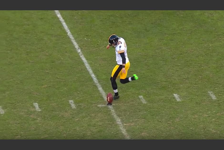 La rabona de Chris Boswell fue terrible. (Imagen: captura de pantalla)