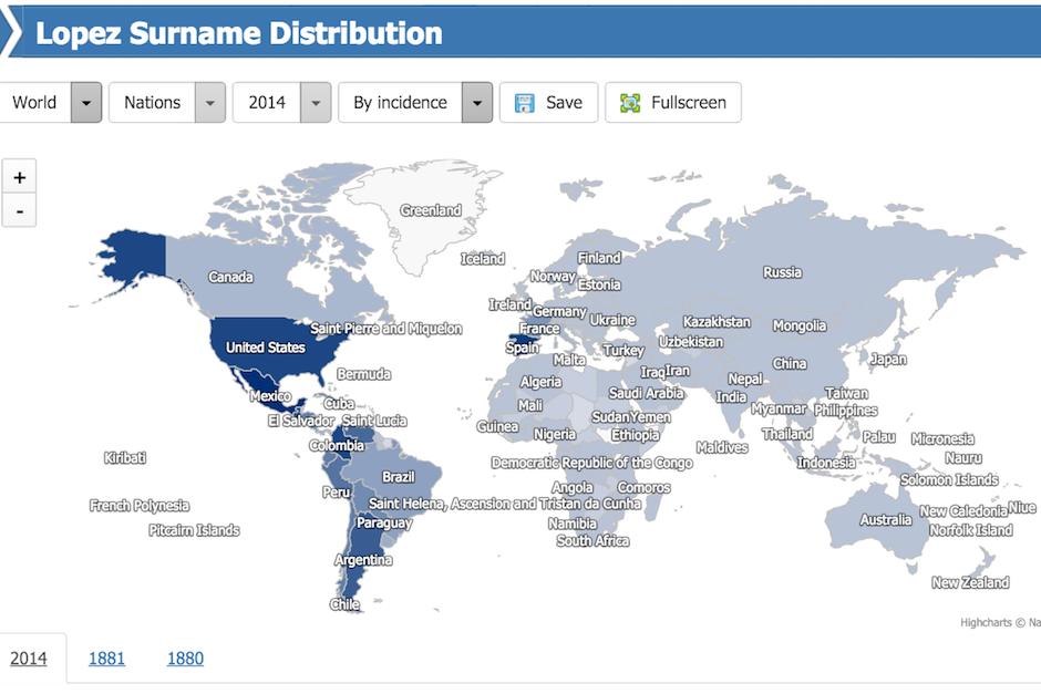 Forebears es una base de datos de apellidos. (Imagen: captura de pantalla)