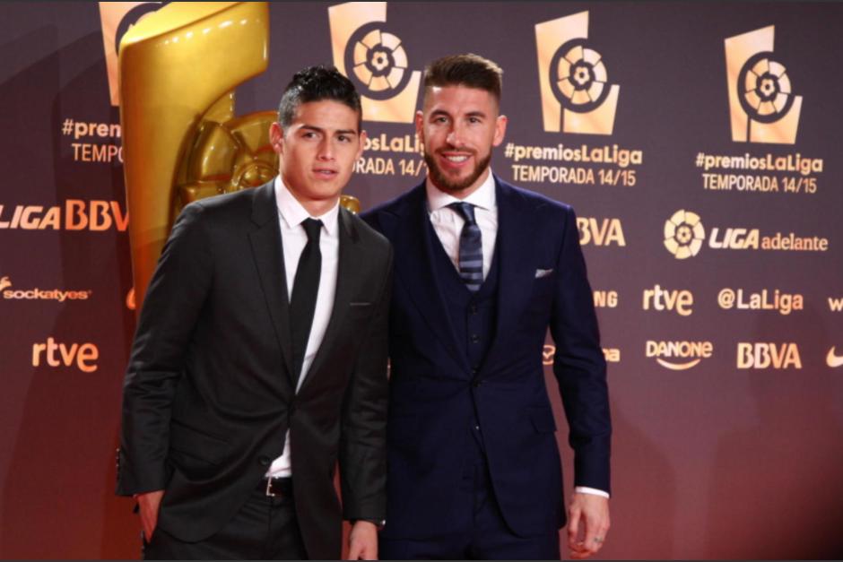 James y Ramos en una gala de la temporada pasada. (Foto: La Liga)