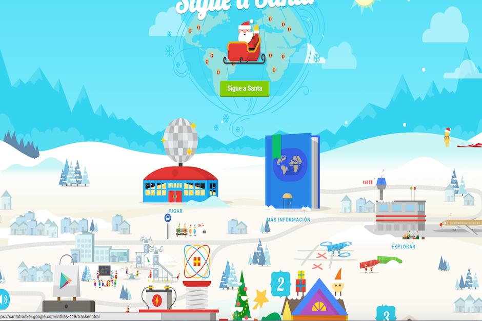 Estas aplicaciones permiten seguir el recorrido de Santa Claus por el mundo mientras hace entrega de los regalos. (Imagen: captura de pantalla)
