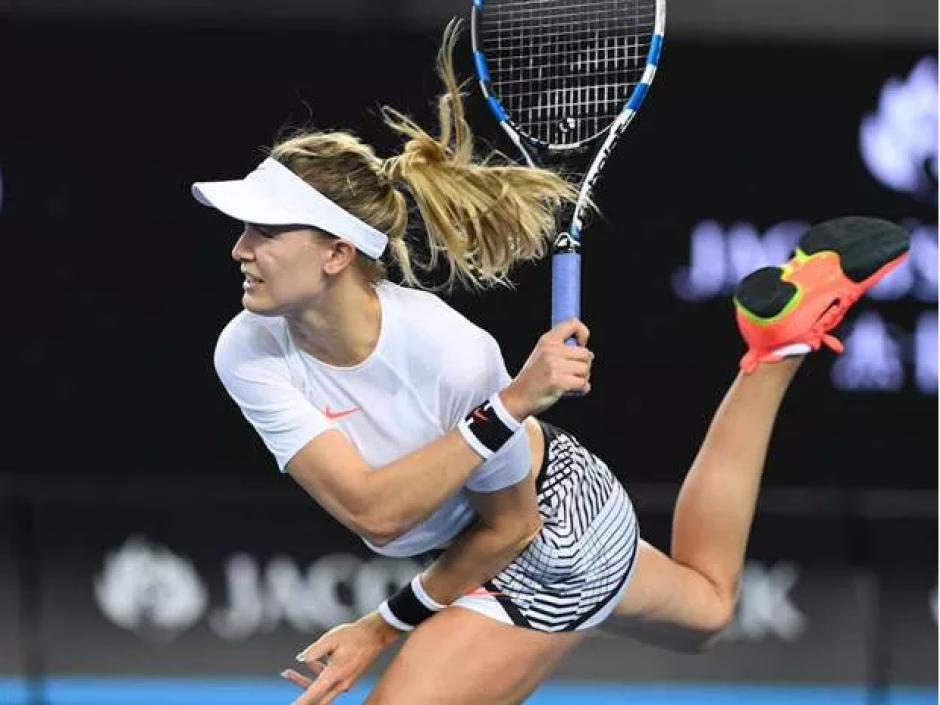 Eugenie le gan&oacute; a Louisa por 0-6 y 4-6. (Foto: Edmonton Journal)