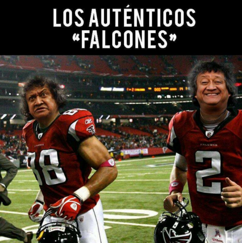 Muchos relacionaron el nombre del equipo rival de los Patriotas con el comediante mexicano Jorge Falc&oacute;n. (Imagen: Twitter)