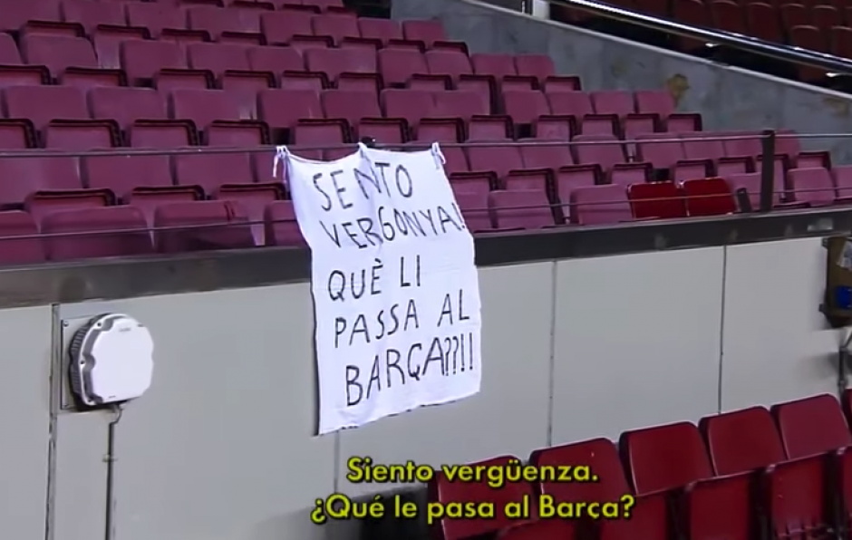 Los aficionados del Bar&ccedil;a viven momentos de angustia al lado de su equipo. (Foto: ElD&iacute;aDespu&eacute;s)