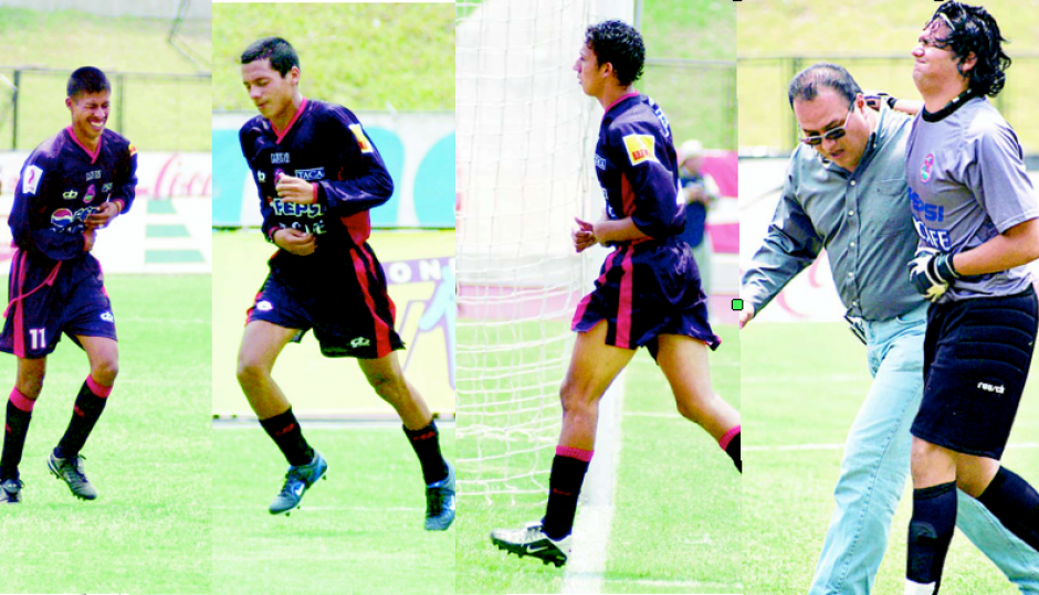 Luis Salazar, &Oacute;scar Hern&aacute;ndez, Luis Valencia y el portero Francisco Sandoval salieron con dolencias estomacales. (Foto: Nuestro Diario)