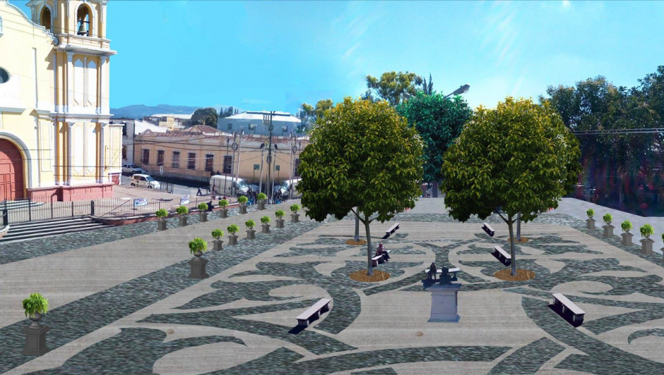 La plaza unir&aacute; la calle con el atrio de La Parroquia, pero no ser&aacute; cerrada. (Foto: Muni de Guatemala)