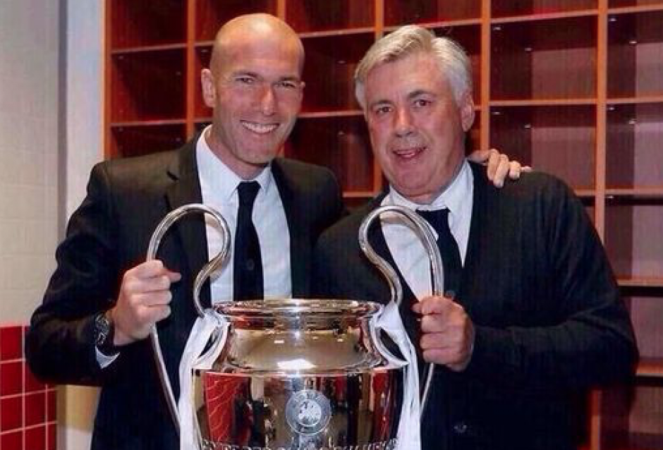 El duelo entre Ancelotti y Zidane despierta mucho inter&eacute;s en los fan&aacute;ticos del Bayern y del Real Madrid. (Foto: Twitter)