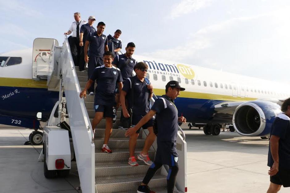 La Selecci&oacute;n de F&uacute;tbol de Guatemala lleg&oacute; a la ciudad de Charlotte en Carolina del Norte para el juego ante Cuba. &nbsp;(Foto:&nbsp;Gabriel Tiul/Enviado CDG)