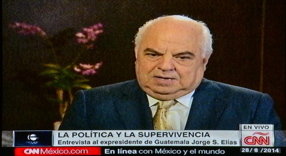 El ex presidente Jorge Serrano El&iacute;as, fue entrevistado este jueves en la cadena de noticias CNN. (Foto: Wilder L&oacute;pez/Soy502)&nbsp;