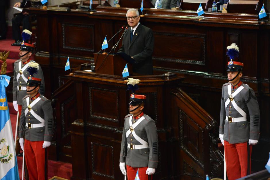 El Presidente visitó el Congreso el pasado 10 de septiembre para la sesión solemne. (Foto Jesús Alfonso/Soy502)
