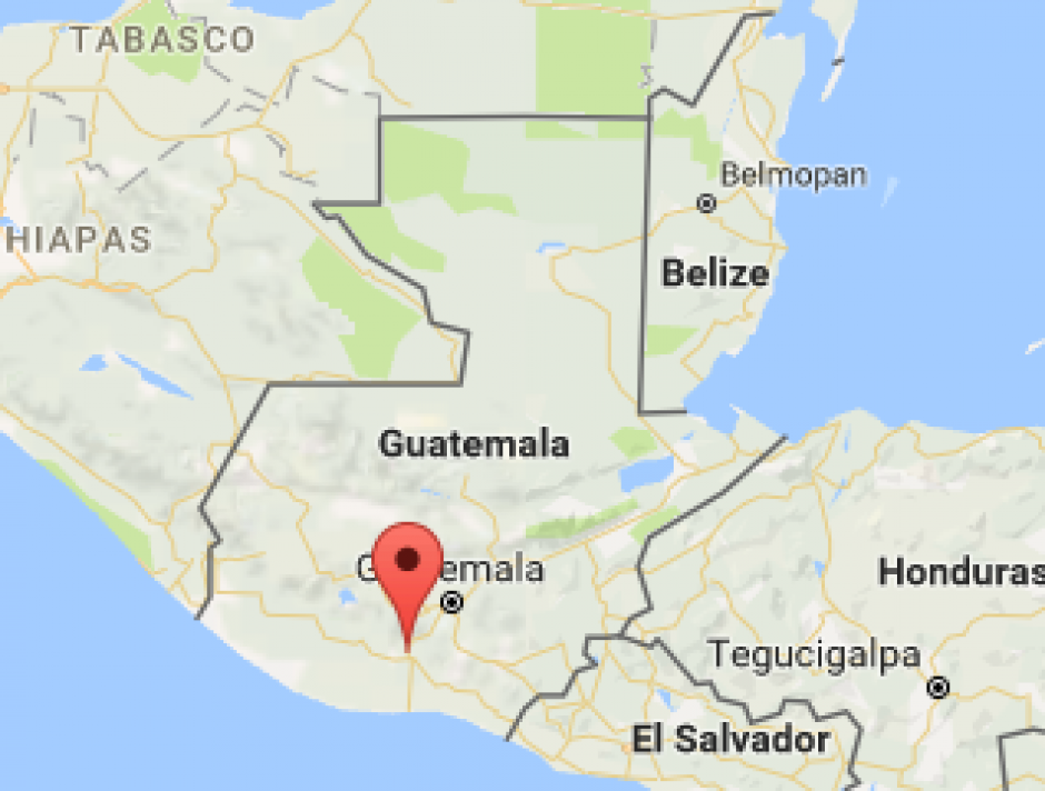 Un sismo de 5 grados en la escala de Richter se registr&oacute; en Escuintla a las 7:27 de este s&aacute;bado seg&uacute;n reporte de la CONRED. (Foto: Google Maps)
