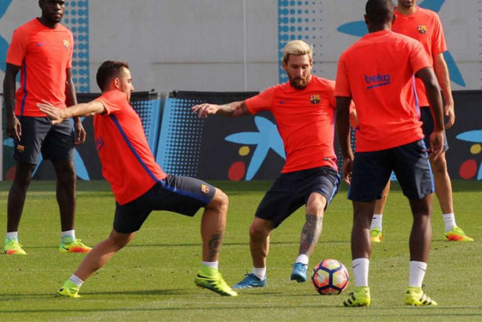 Messi regala su calidad hasta en los entrenos de Barcelona. (Foto: EFE)