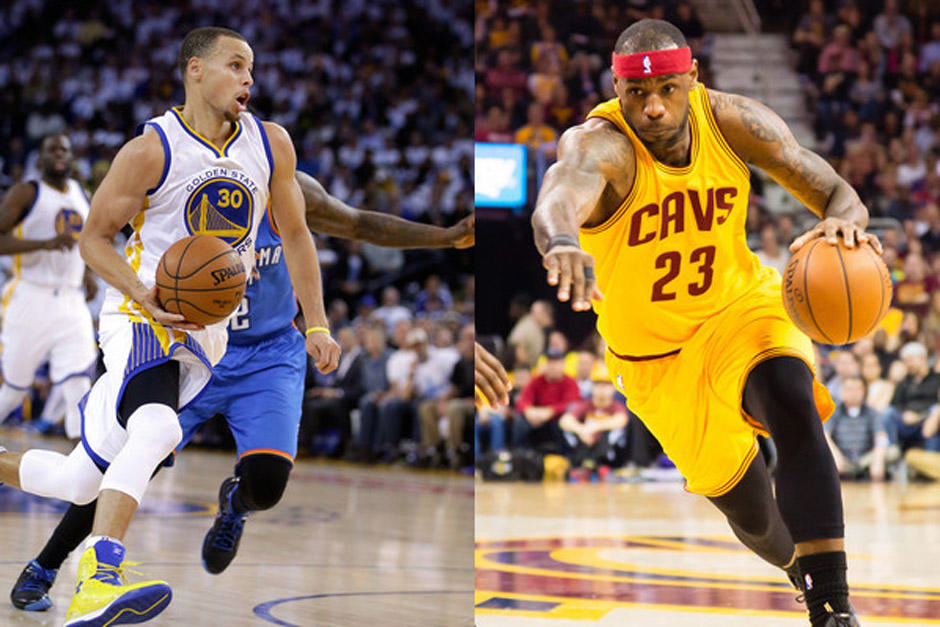 Stephen Curry y LeBron James est&aacute;n llamados a ser las figuras de las finales de la NBA. (Foto: blogdebasket.com)