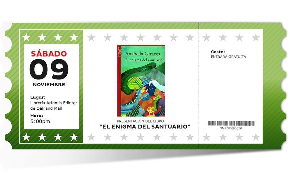 La tercera novela de la escritora guatemalteca Anabella Giracca, "El enigma del santuario", se presentar&aacute; el s&aacute;bado 9 de noviembre, en la librer&iacute;a Artemis Edinter de Oakland Mall. (Javier Marroqu&iacute;n/Soy502)&nbsp;