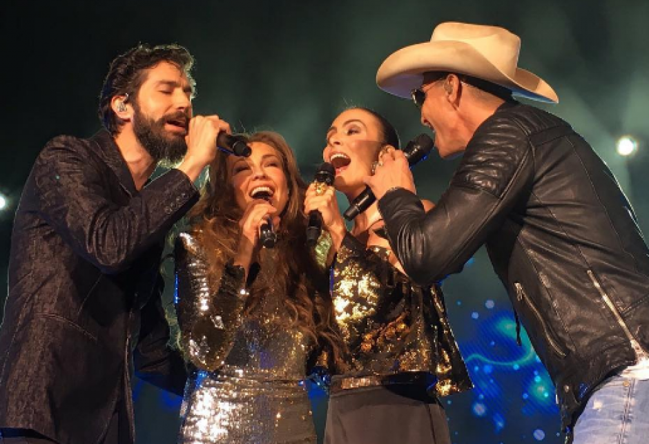 Thal&iacute;a record&oacute; sus a&ntilde;os en Timbiriche con un hist&oacute;rico reencuentro con Sasha, Benny Ibarra y Erick Rubin. (Foto: LauraG)&nbsp;