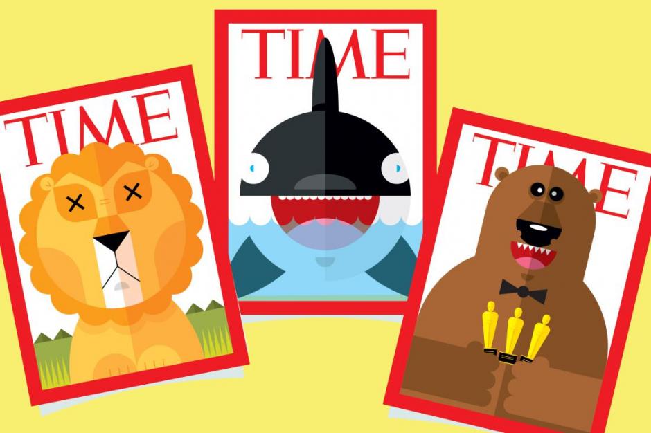 Estos son los animales que encabezan el listado de los m&aacute;s influyentes en el mundo. (Ilustraci&oacute;n: Time)
