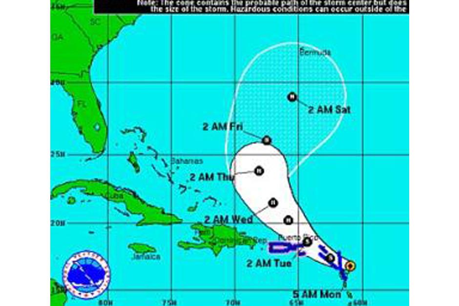 Se han activado avisos de hurac&aacute;n en Puerto Rico, Vieques y Culebra, as&iacute; como en las Islas V&iacute;rgenes Brit&aacute;nicas y de Estados Unidos.