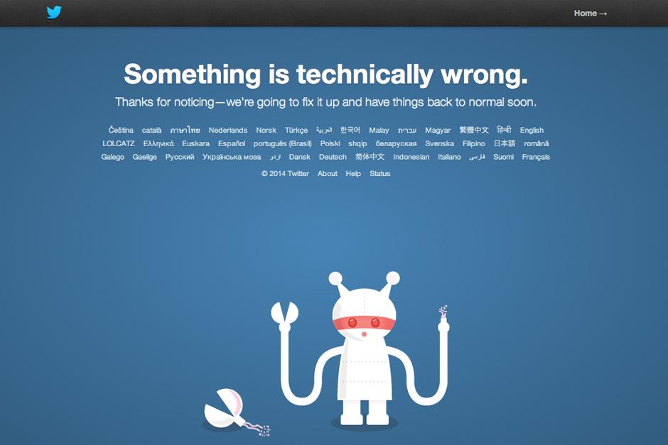 Twitter presenta fallas esta tarde.