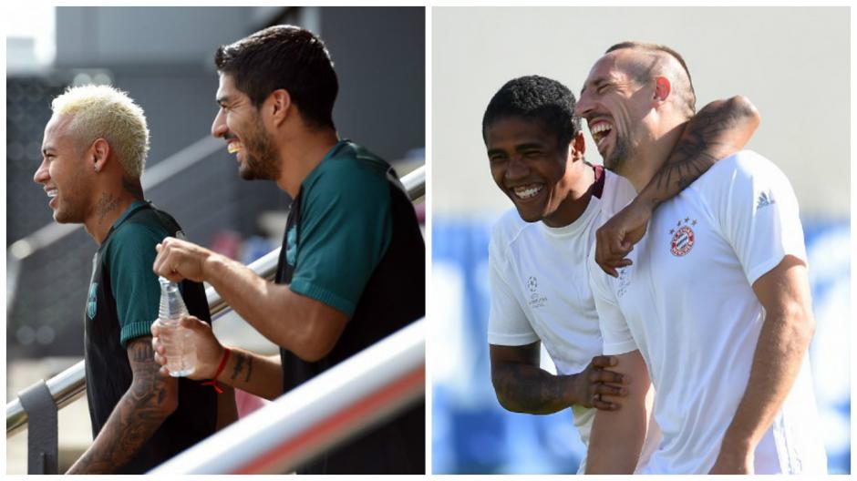 Barcelona y Bayern inician su camino en la Champions. (Fotos: AFP)