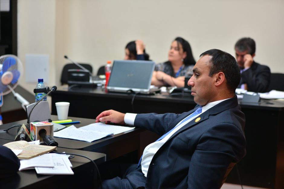 Lima, durante la audiencia en la que es cuestionado por el MP y la Cicig. (Foto: Wilder L&oacute;pez/Soy502)