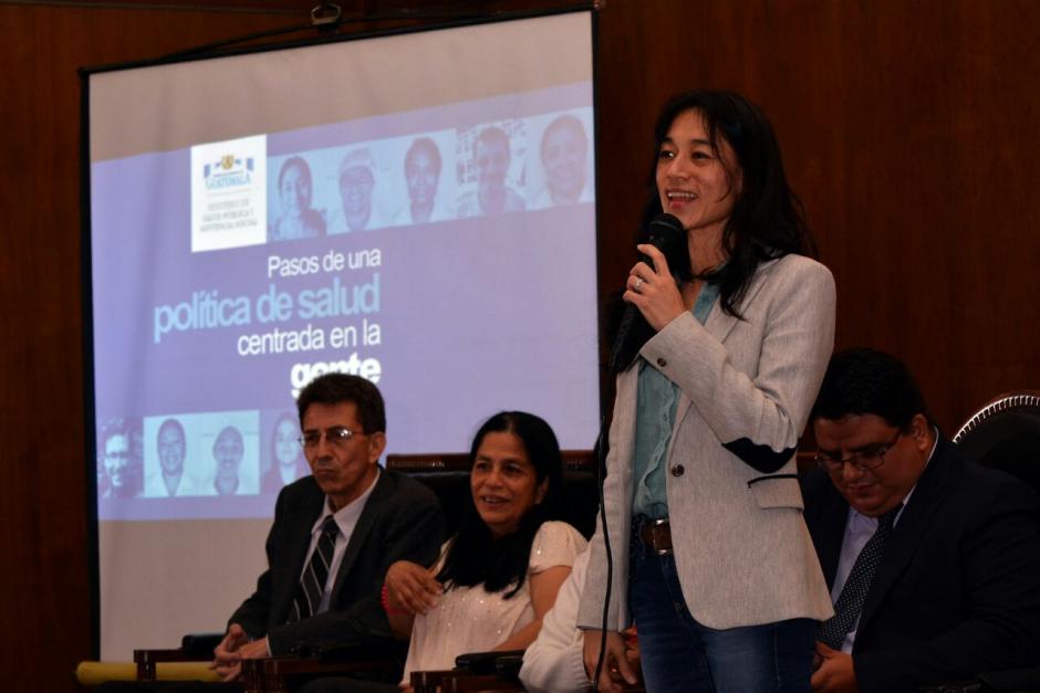 La ministra de Salud, Lucrecia Hernández Mack, presentó&nbsp;el plan de trabajo en salud. (Foto: MSPAS)
