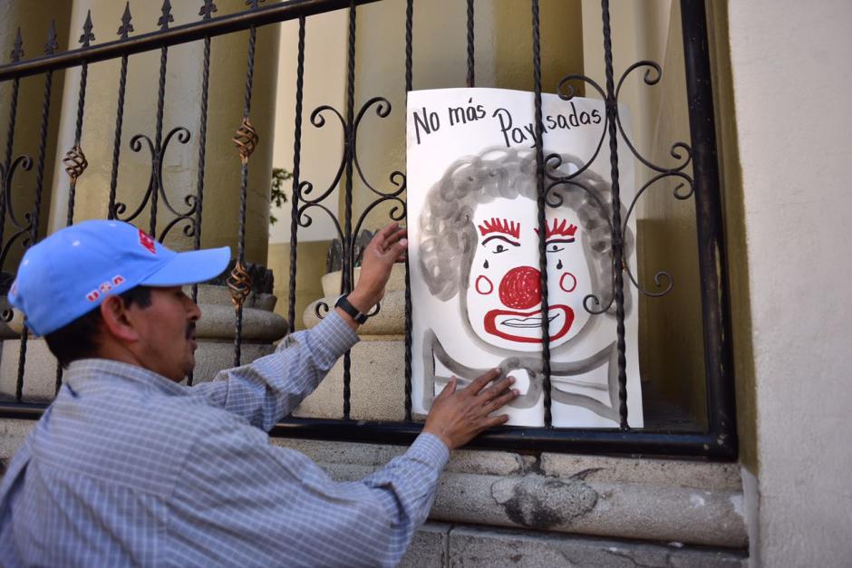Los sindicalistas cuestionaron el actuar de las autoridades del Ejecutivo. (Foto: Jes&uacute;s Alfonso/Soy502)
