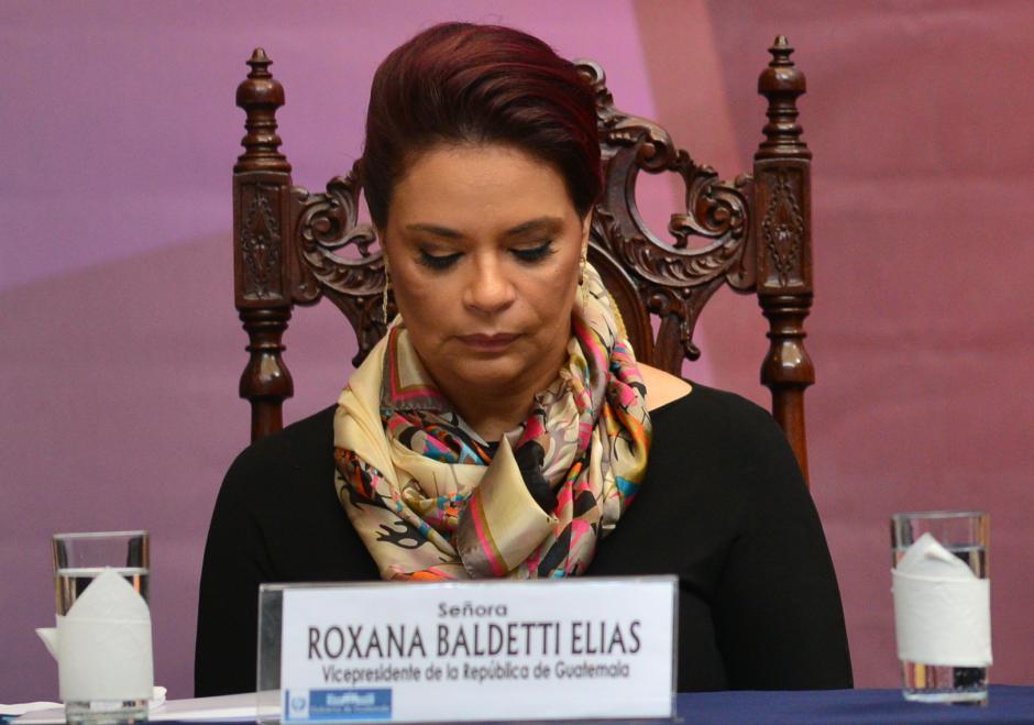 La vicepresidenta, durante el acto de presentaci&oacute;n del tercer informe de Gobierno. (Foto: Wilder L&oacute;pez/Soy502)