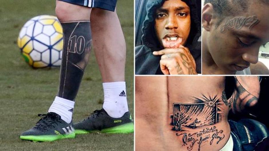 Son varios los futbolistas que han decidido hacerse tatuajes poco est&eacute;ticos. (Foto: Infobae)