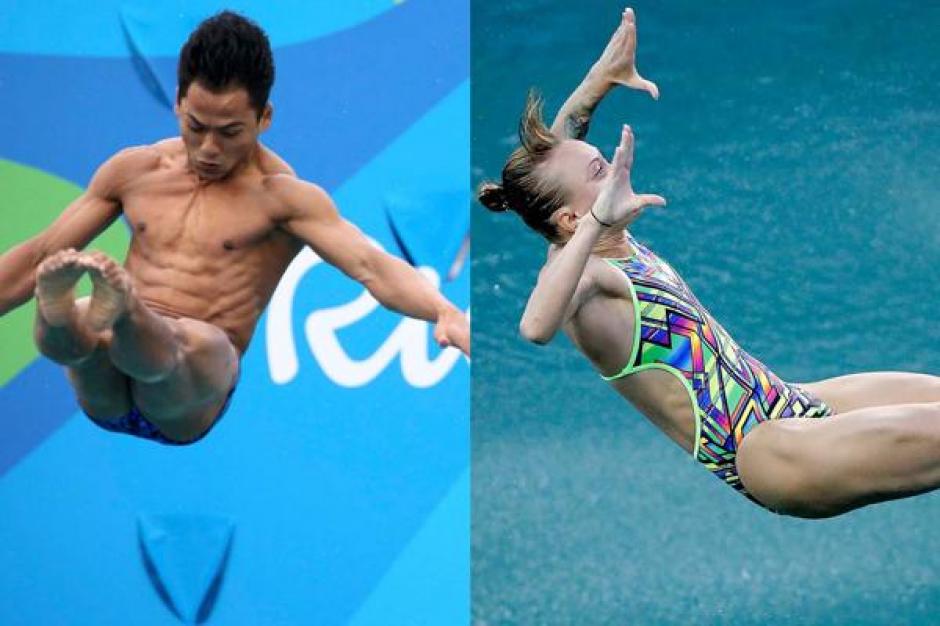 Nadezhda y Azman Ahmad protagonizaron los peores clavados de los Juegos Ol&iacute;mpicos. (Foto: infobae.com)