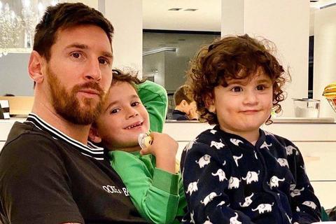  El festejo de los hijos de Messi tras el gol de su papá