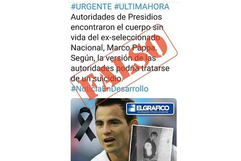 ¿Se suicidó en la cárcel Marco Pappa? R//FALSO