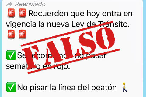 ¿Entró en vigencia nuevo reglamento de Tránsito en Guatemala? R//: Falso