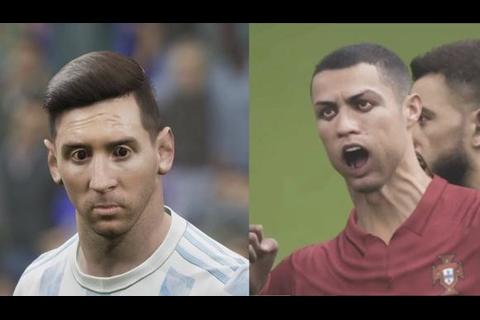 Los rostros de Messi y CR7 que causan polémica en eFootball 2022