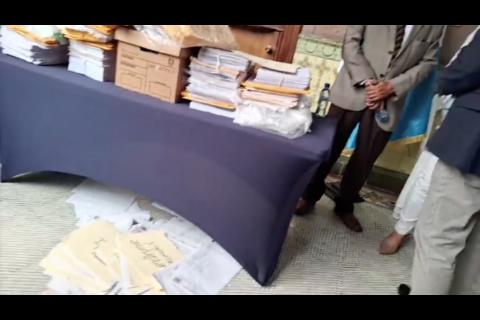 ¡Actas tiradas! Así dejó el MP las instalaciones del TSE (video)