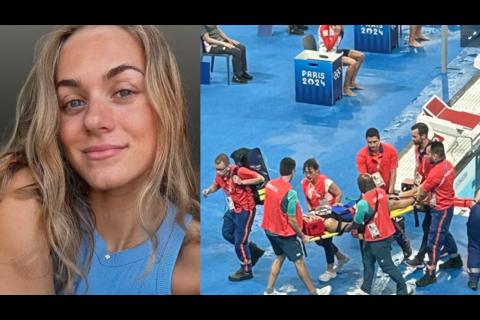 Nadadora olímpica se desploma tras competencia en París 