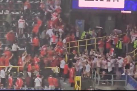 ¡Caos en la Eurocopa! Lluvias y peleas entre turcos y georgianos