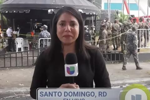 Reportera llora en vivo por la p&eacute;rdida de seres queridos en la tragedia de Jet Set 