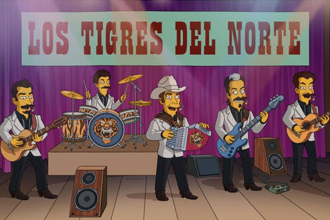 'Los Tigres del Norte' aparecer&aacute; en programa de 'Los Simpson'