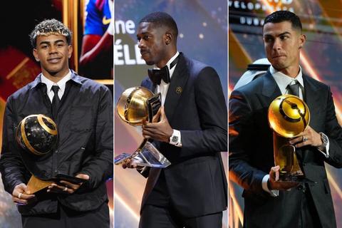 PSG, Lamine y Cristiano dominan los Globe Soccer Awards 2025