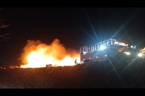 Se registra incendio en el vertedero de AMSA la noche de este 31 de diciembre