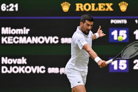 Djokovic derrota a Kecmanovic y se mete en octavos de final de Wimbledon