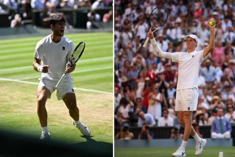 Sinner y Alcaraz jugar&aacute;n por la gloria en la final de Wimbledon