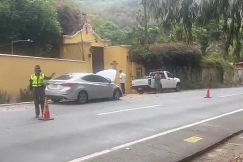 Accidente veh&iacute;cular al ingreso de La Antigua