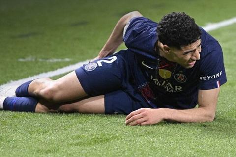 Hakimi es baja para el PSG y se perder&aacute; semifinal de vuelta